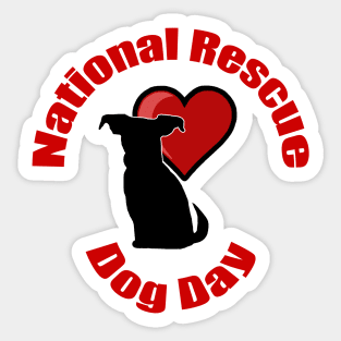 National Rescue Dog Day Sticker